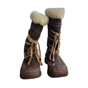 Ulu Fur Lined Winter Boots Brown Size 7.5